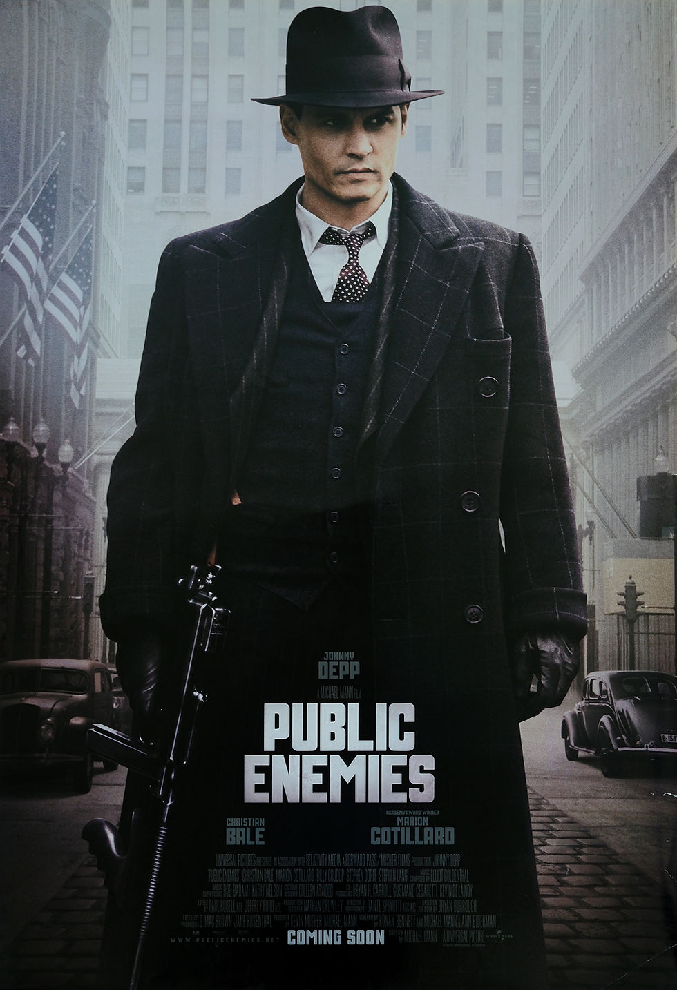 Public Enemies original 2009 Michael Mann film poster