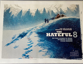 The Hateful 8 Quentin Tarantino linen backed UK quad poster