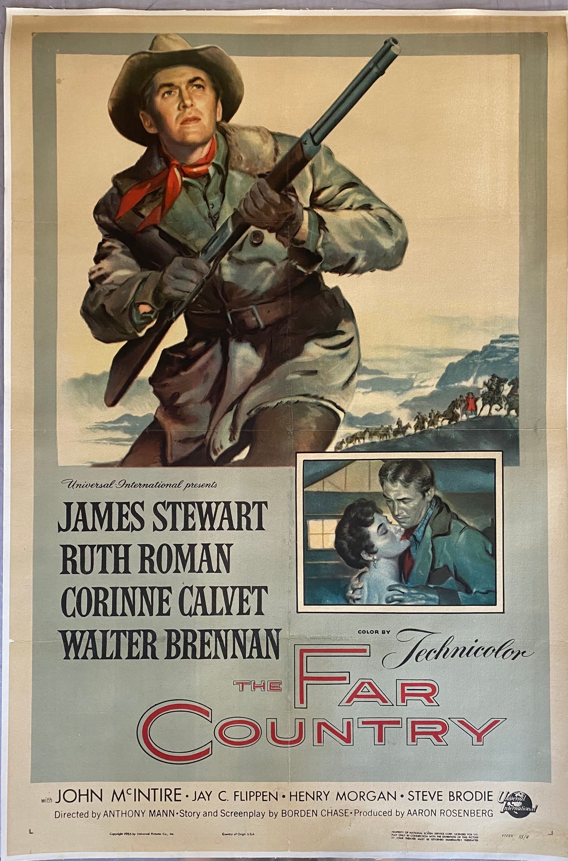 The Far Country 1954 James Stewart / Anthony Mann classic western original film poster