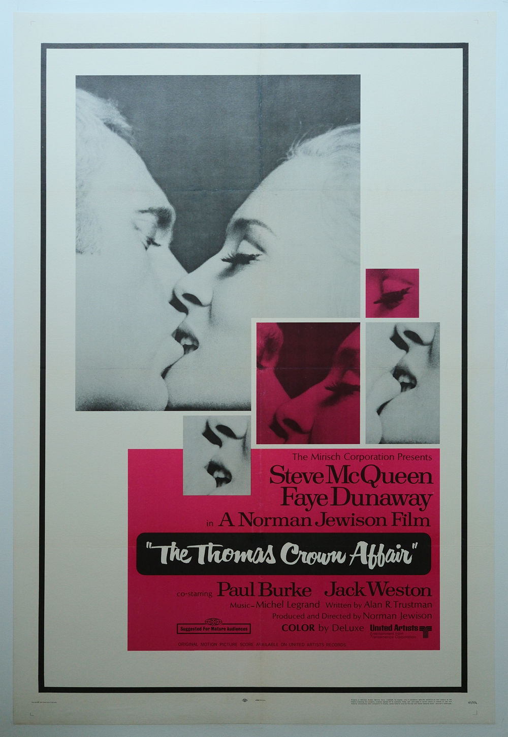 Thomas Crown Affair classic original 1968 movie poster
