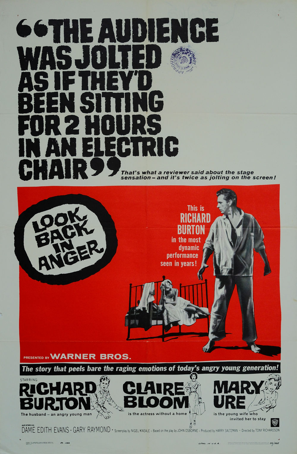 Look Back in Anger original 1959 movie poster