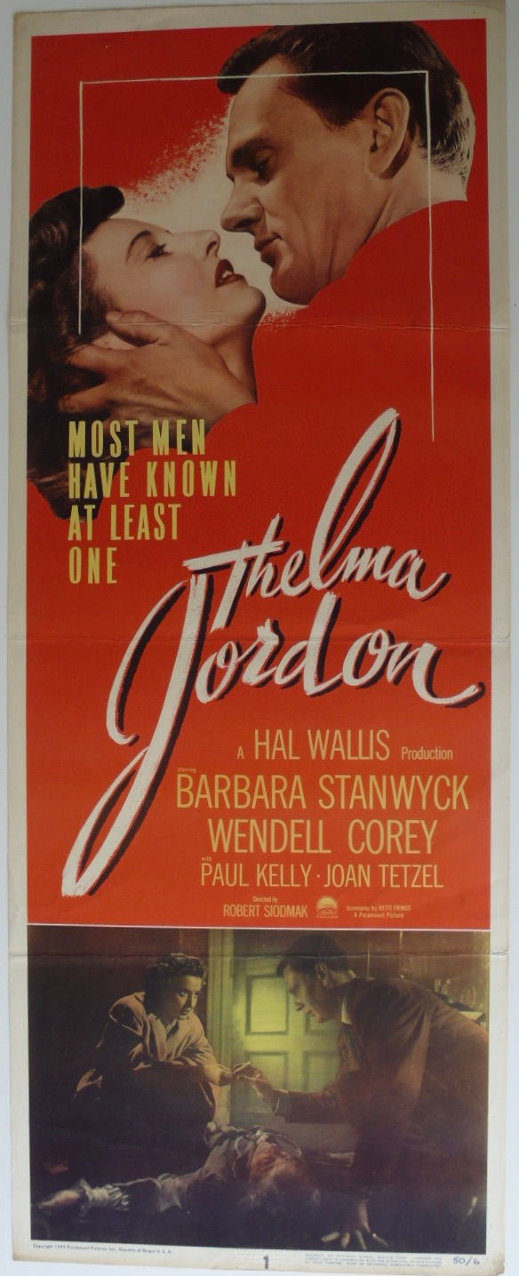 File on Thelma Jordon Barbara Stanwyck 1950 film noir poster