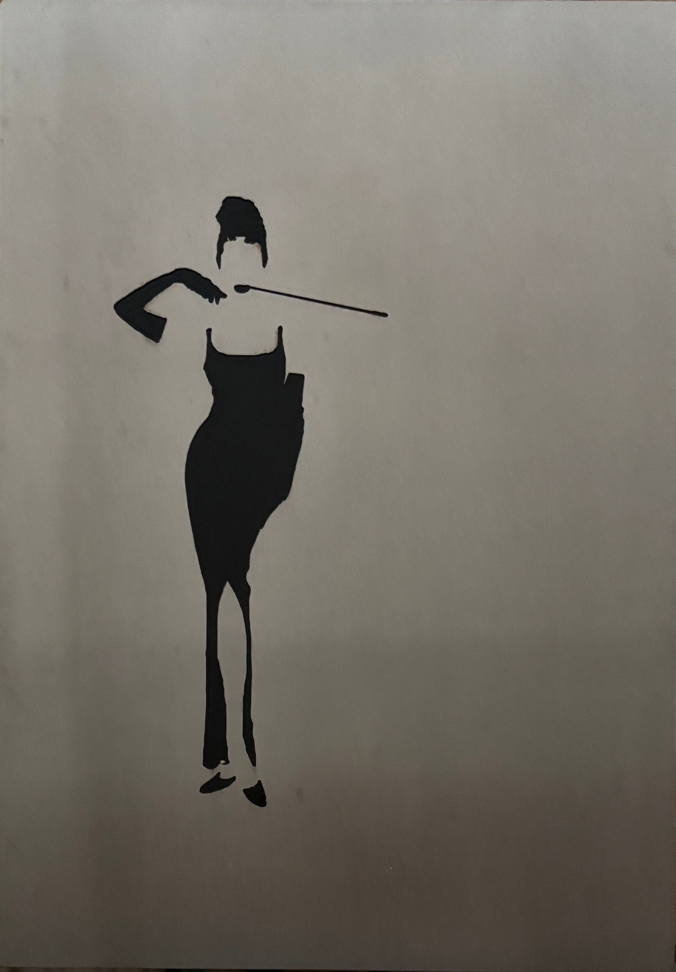 Audrey Hepburn Breakfast at Tiffany’s brushed metal plaque