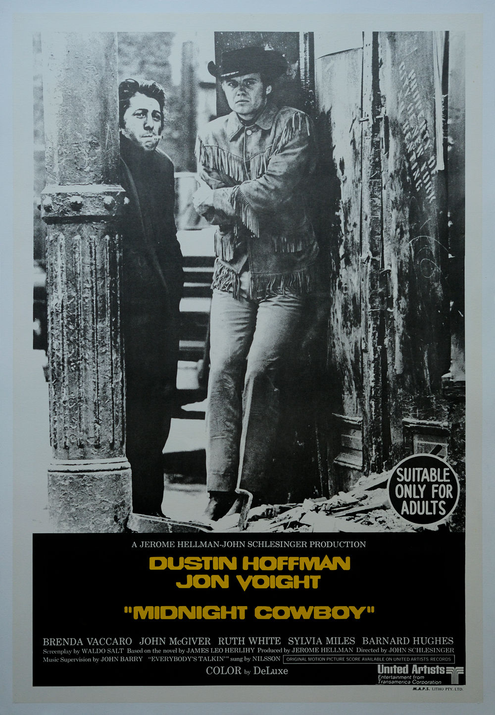 Midnight Cowboy 1969 classic original film poster