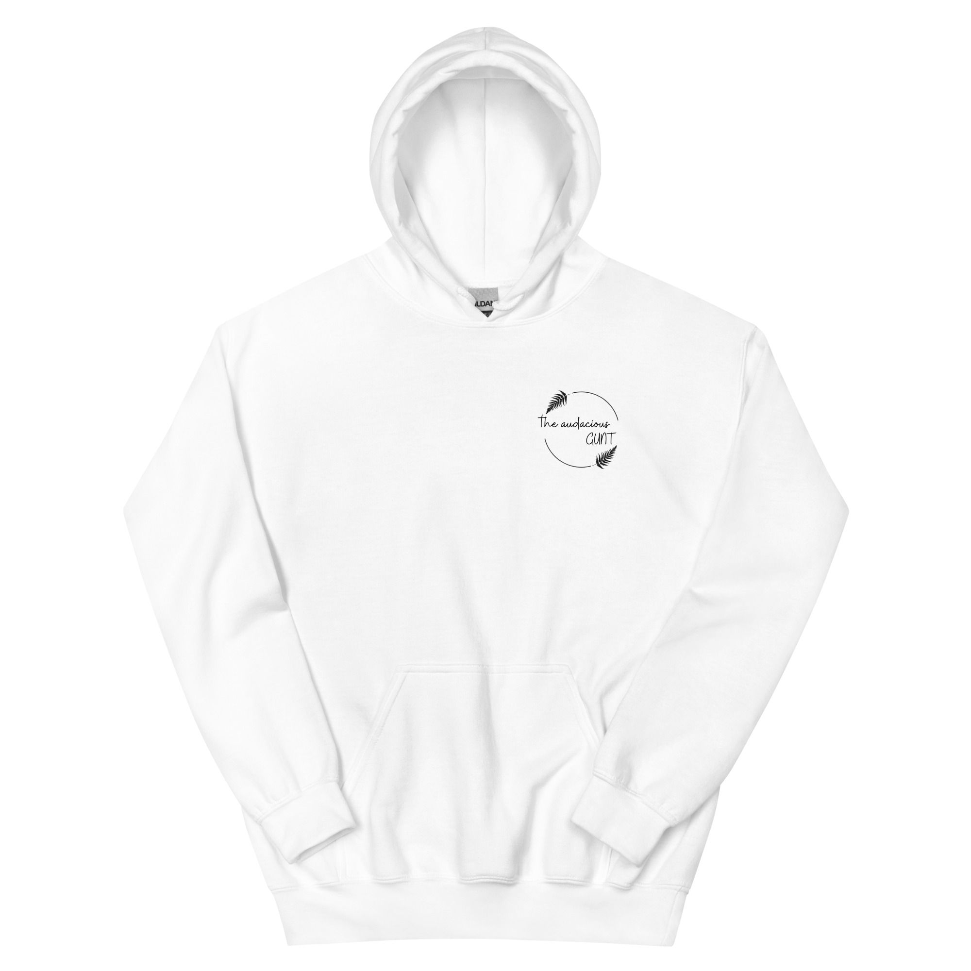 The Audacious Aunt Unisex Hoodie, Black Logo