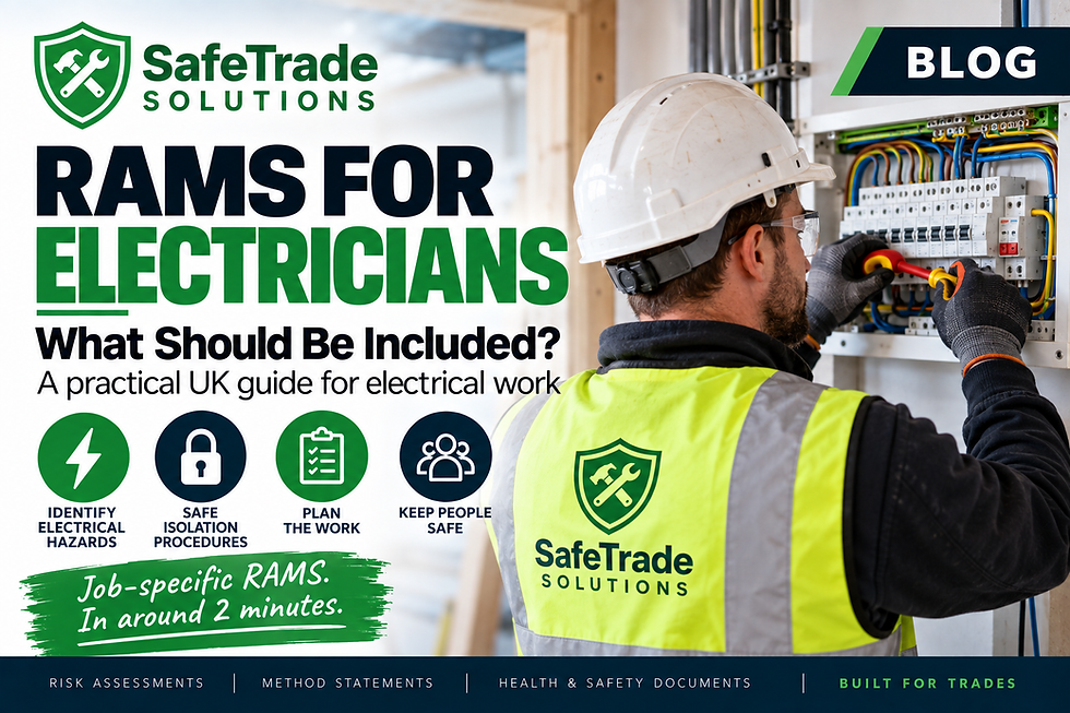RAMS for Electricians: What Should Be Included?