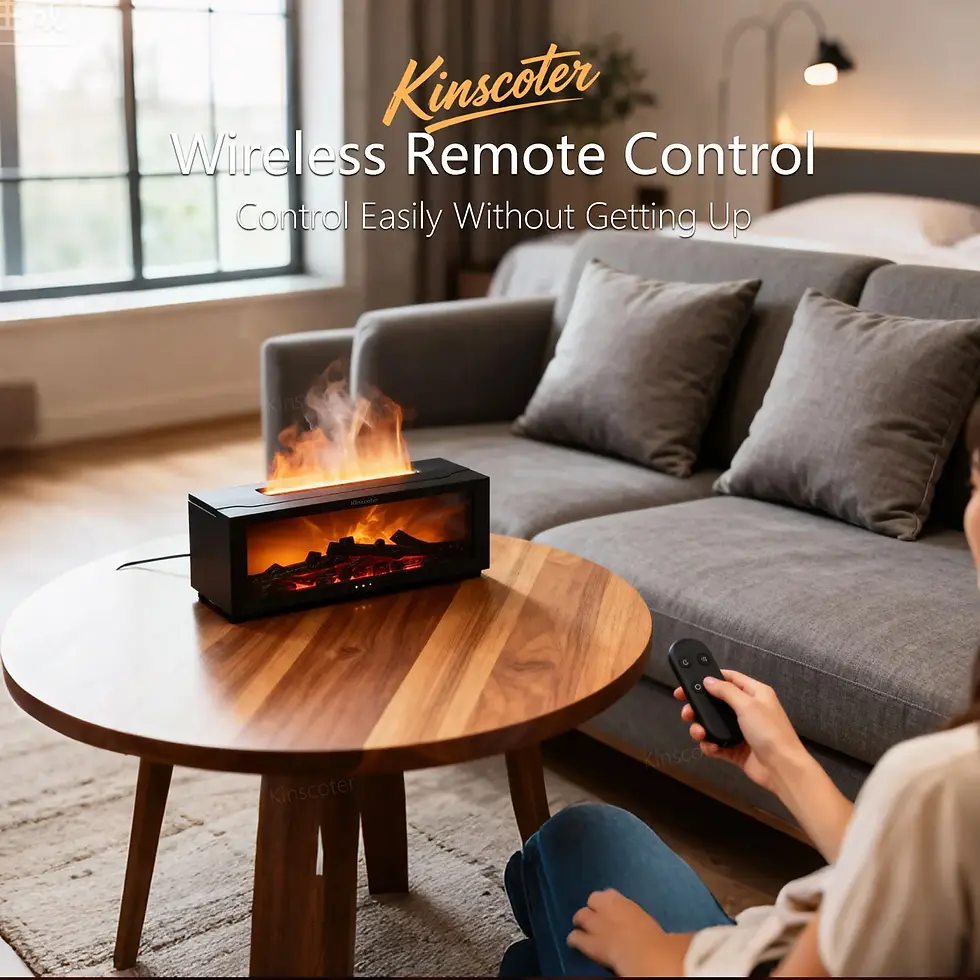 Thumbnail: Creative Fireplace Aroma Diffuser Simulated Flame Humidifier Essential Oil
