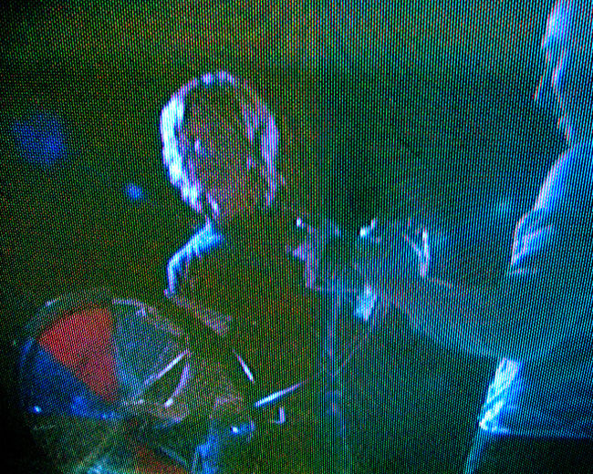 film crew test equipment on set for music video production