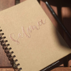 Personalised embossed notebook