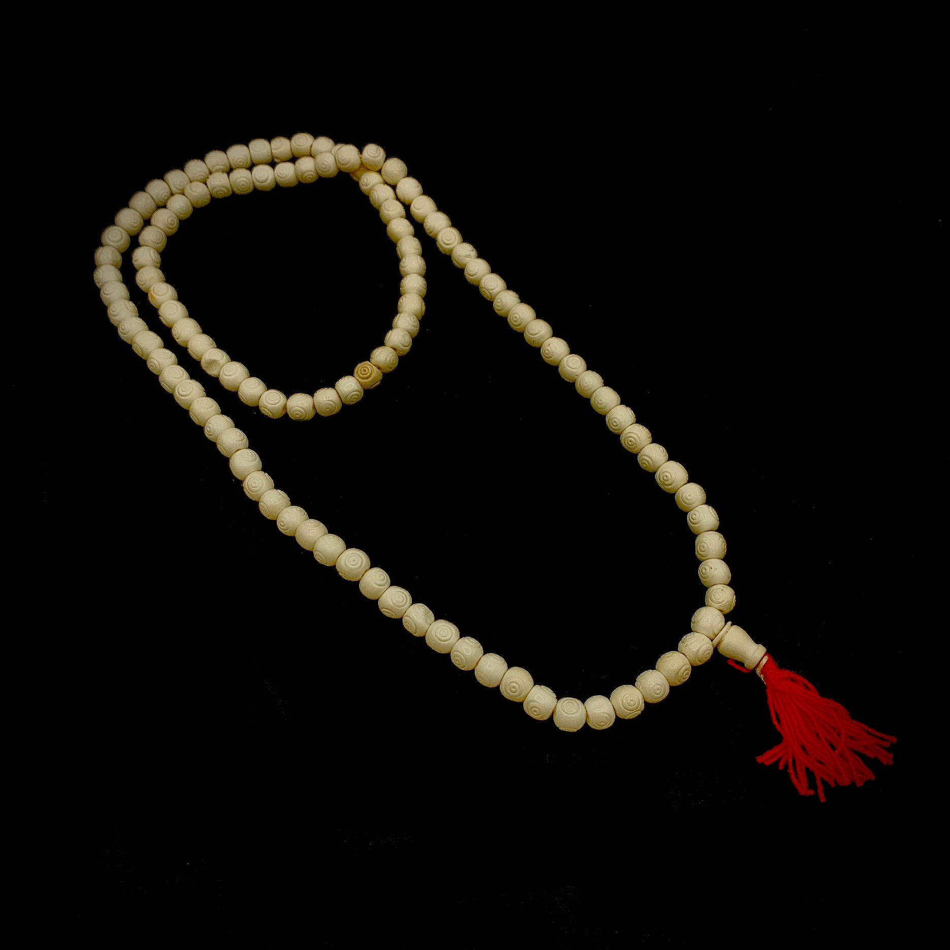 Japamala hueso de yak tallado