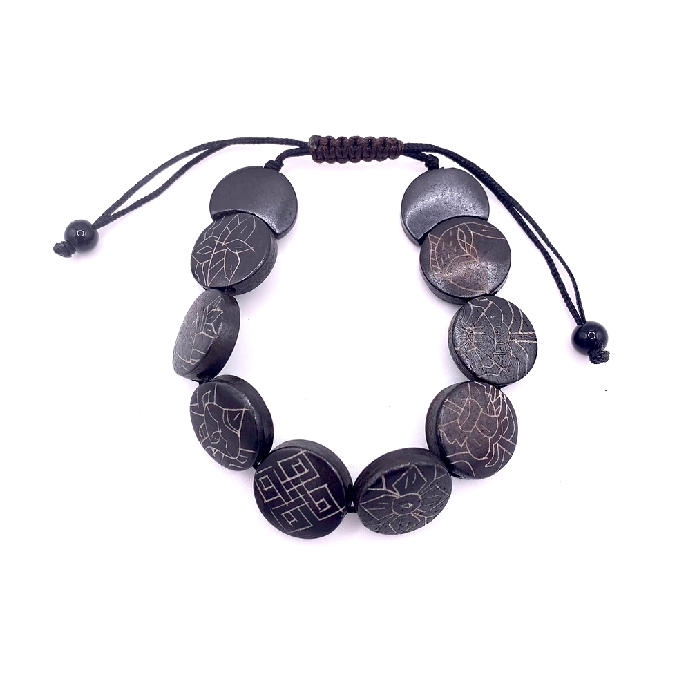 Miniatura: Pulsera hueso yak auspiciosos