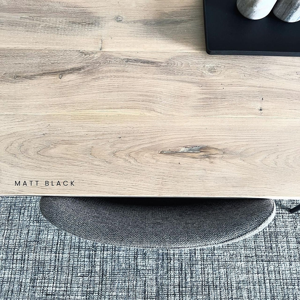 Thumbnail: Furniture- Matt Black - Dining Room Tables - Ferrograin Black & Oak