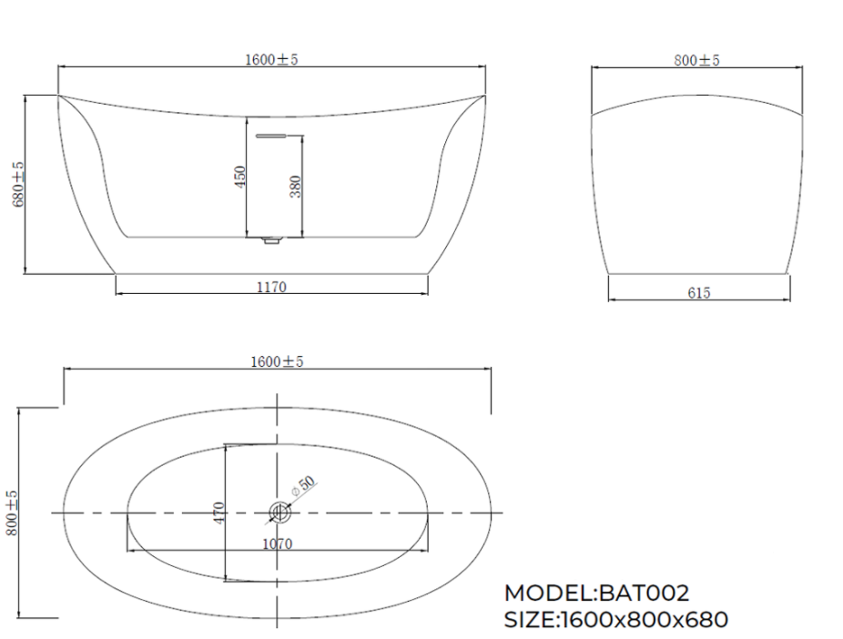Thumbnail: B SERIES - Oberon Bathtub