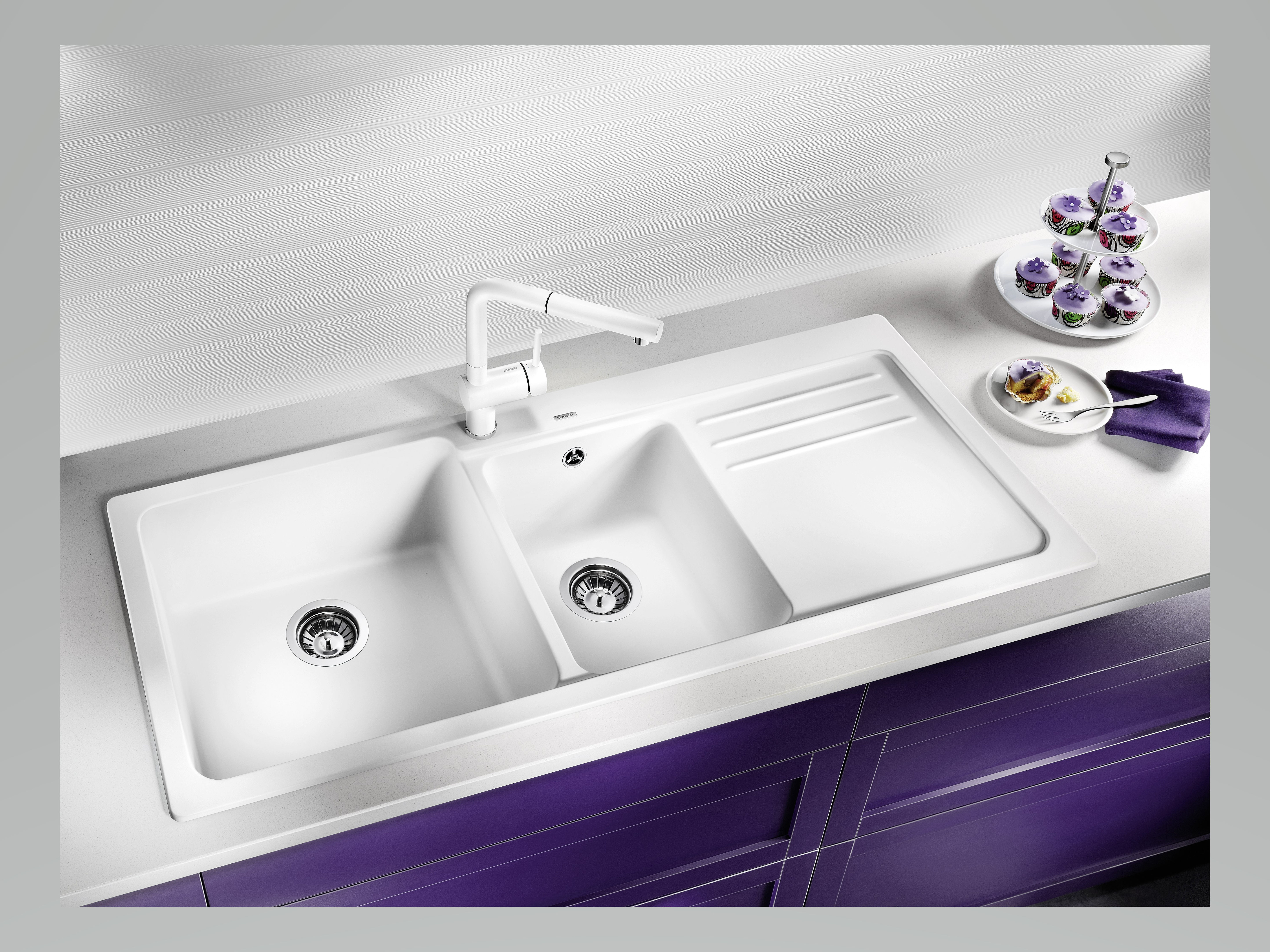Silgranit Sinks - BLANCO - Naya 8 S - One plus Half bowl - Reversible Top Mount