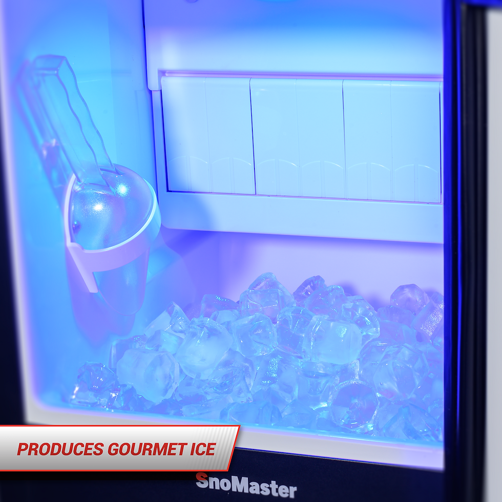 Thumbnail: SNOMASTER - 30Kg/24Hr Plumbed-in Gourmet Type Ice-Maker - Stainless Steel