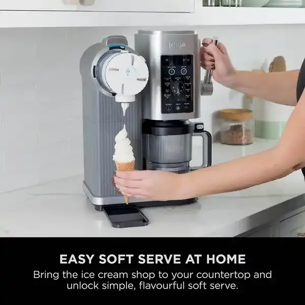 Thumbnail: NINJA Creami Scoop and Swirl 13-IN-1 Ice Cream Maker - Platinum Silver