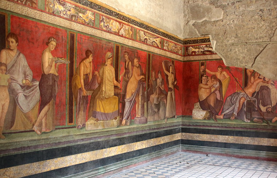 Estilo II o arquitectónico. Villa de los Misterios, Pompeya.