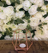 Copper Geo Candle Tea Light Holder