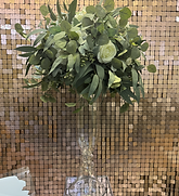 Glass Trumpet Pedestal Flower Stand