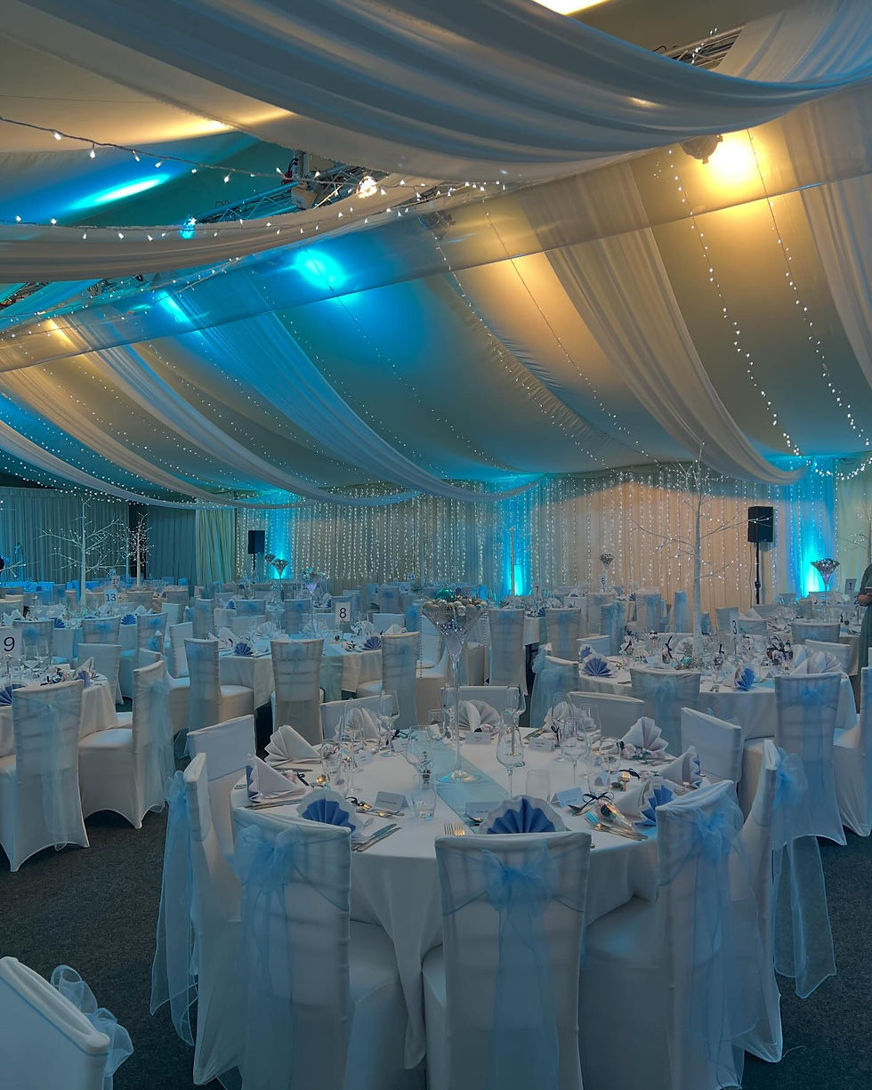 Winter Themed Venue Uplighting