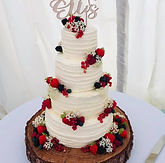Rustic Wooden Log Slice Cake Stand