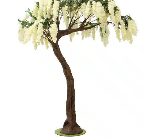 Cream Short Wisteria Artificial Short Canopy Tree 240cm - Epic Event Hire