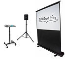 Projector AV Presentation Package with Screen and PA Speaker