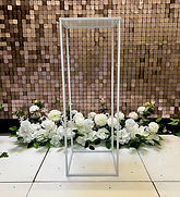 White Metal Floral Stand