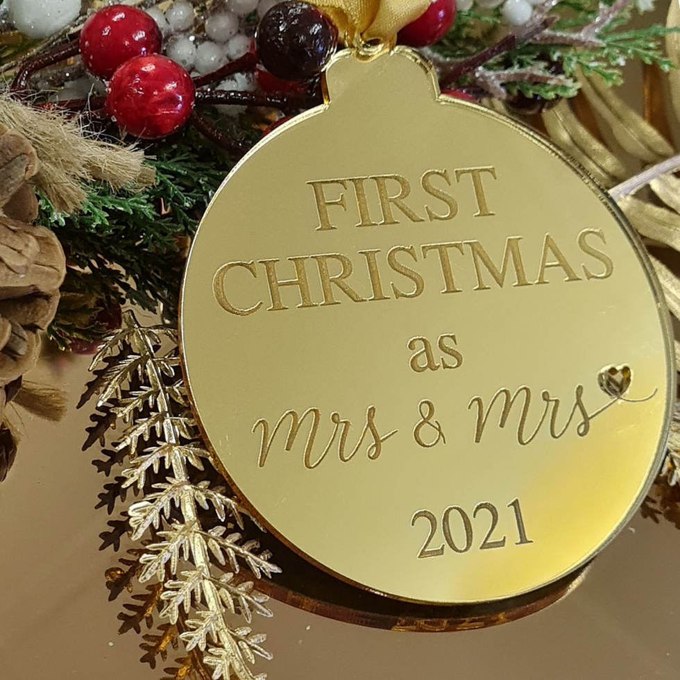 Thumbnail: First Christmas as Mr & Mrs / Mr & Mr / Mr & Mrs Bauble