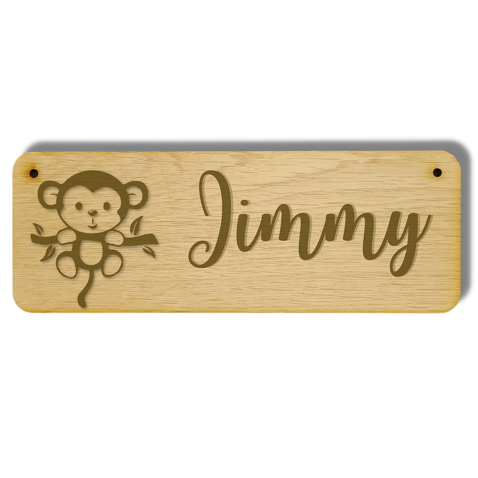 Thumbnail: Personalised children's bedroom door plaque - Epic Jungle Friends