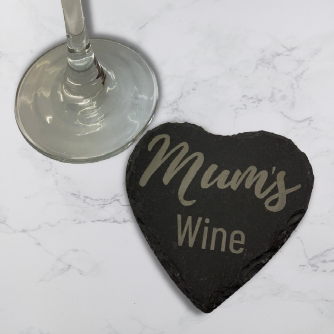 Personalised Slate Heart Coaster