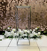 Silver Metal Floral Stand