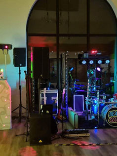 DJ and band set up at reymerston hall