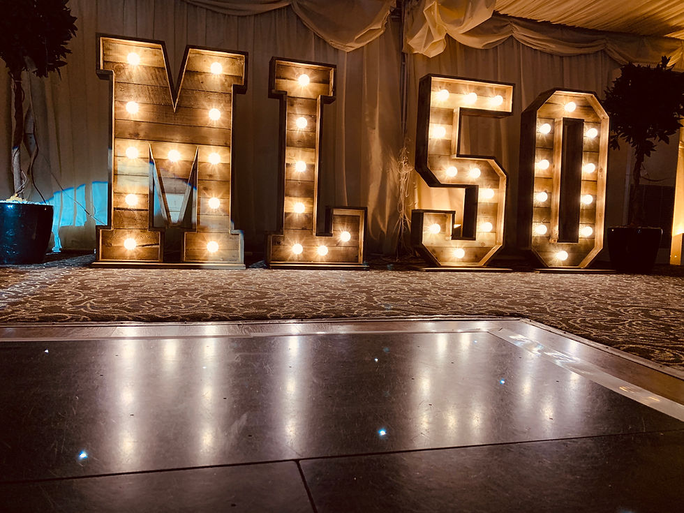 Light Up Letter and Number Hire Rustic Letter and Number Hire Epic