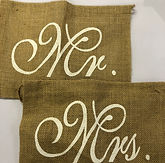 Hessian "Mr & Mrs" Bunting