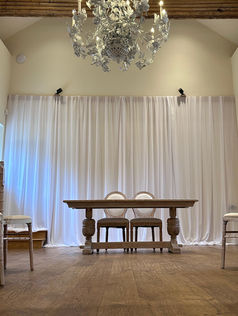 Ceremony backdrop draping