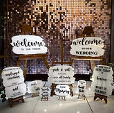 White Painted Back Acrylic - Black Vinyl Signage Set