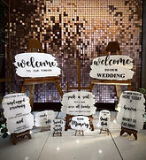 White Painted Back Acrylic - Black Vinyl Signage Set