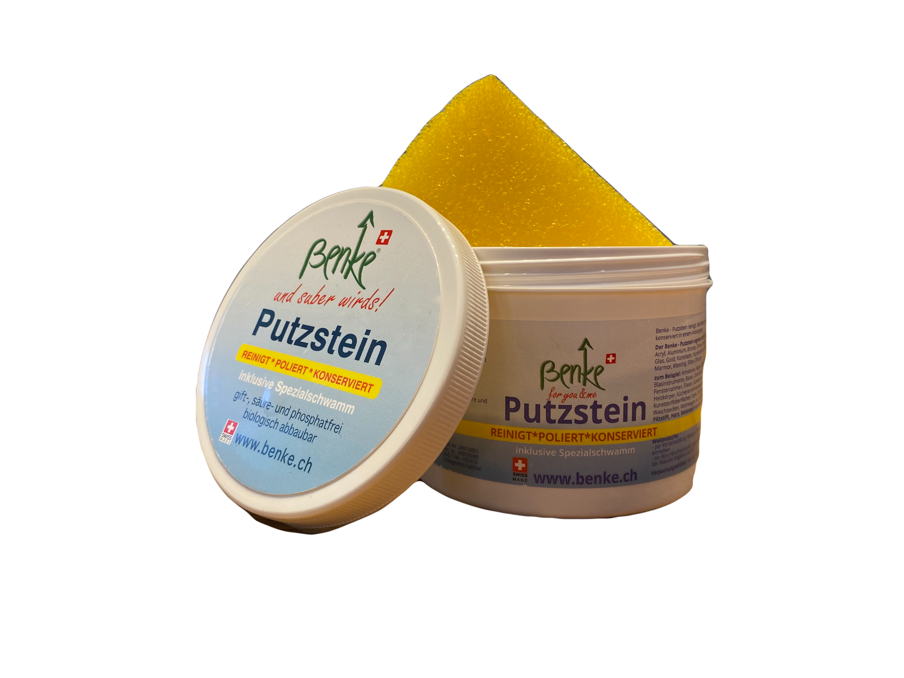 Putzstein mit Schwamm