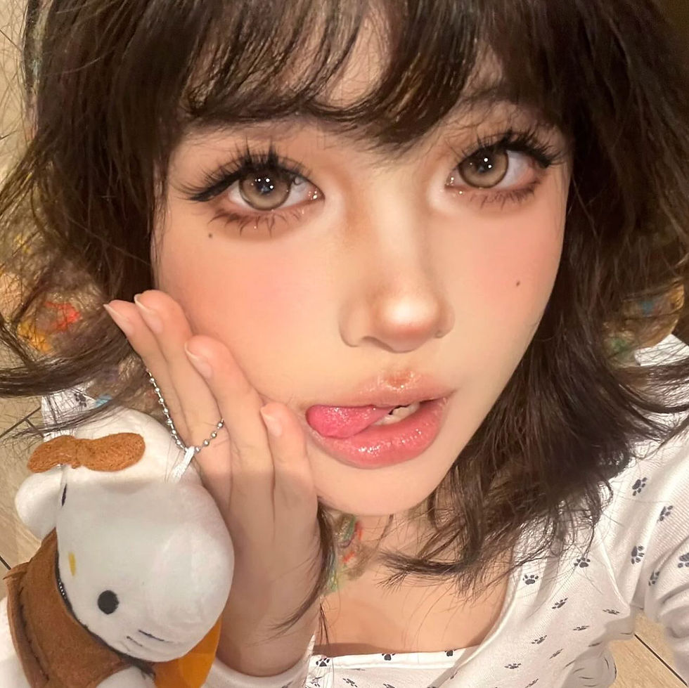縮圖：[高光款] Girly 20 Gummy Brown Highlight 1 Month 柔美棕色 月抛