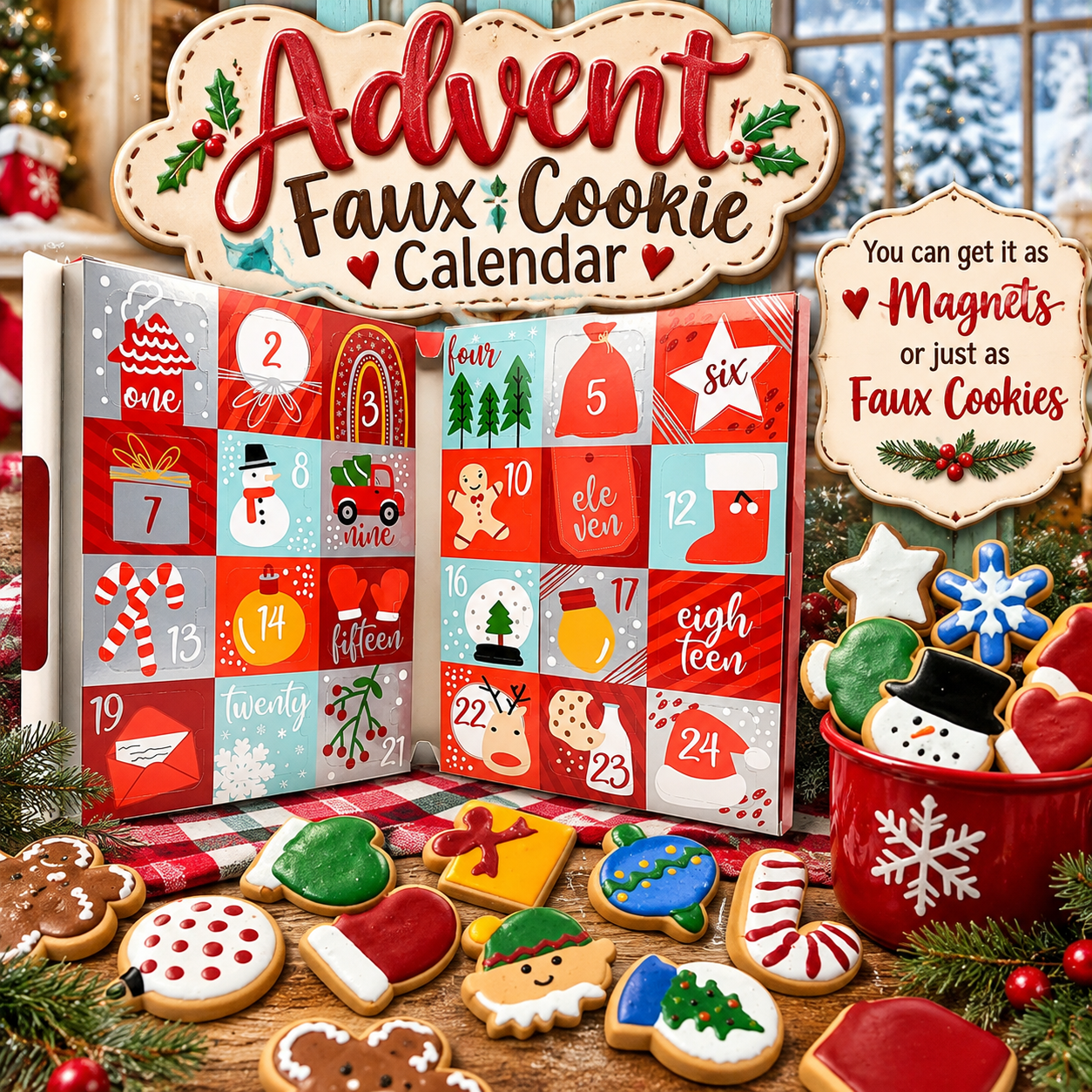 Advent Faux Cookie Calendar – A Sweet Way to Count Down to Christmas!