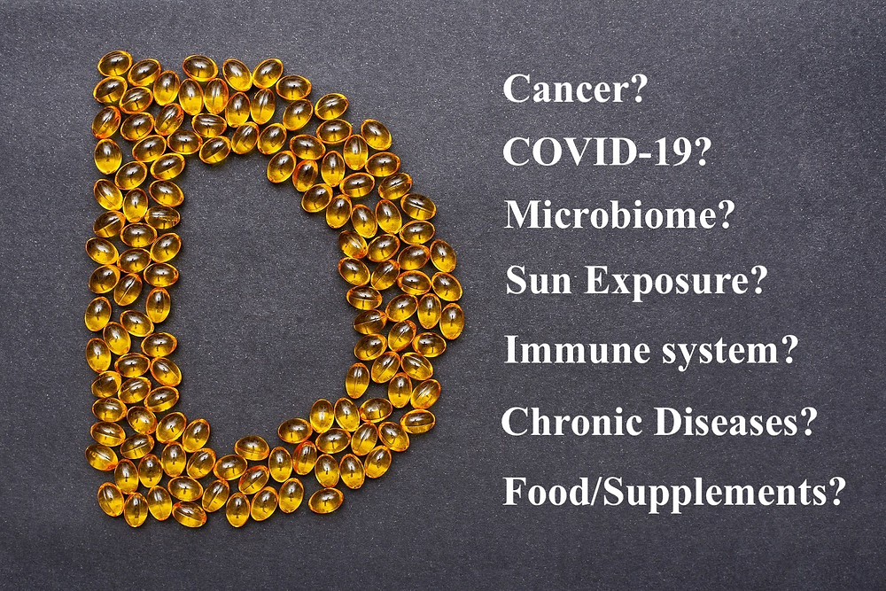 vitamin D, Covid-19, Immune system, supplements, microbiome, sun exposure, cancer