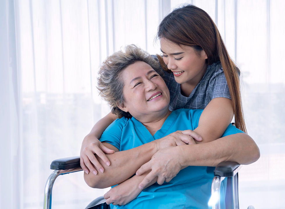 A professional caregiver supporting a family in their home