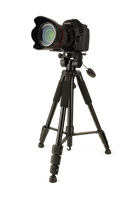 Kamera állvánnyal amivel az ingatlanfotókat csináljuk 