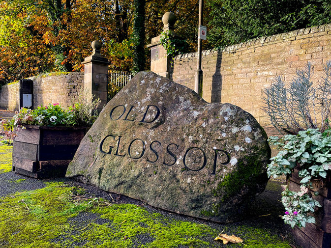 Old Glossop Rock Sign