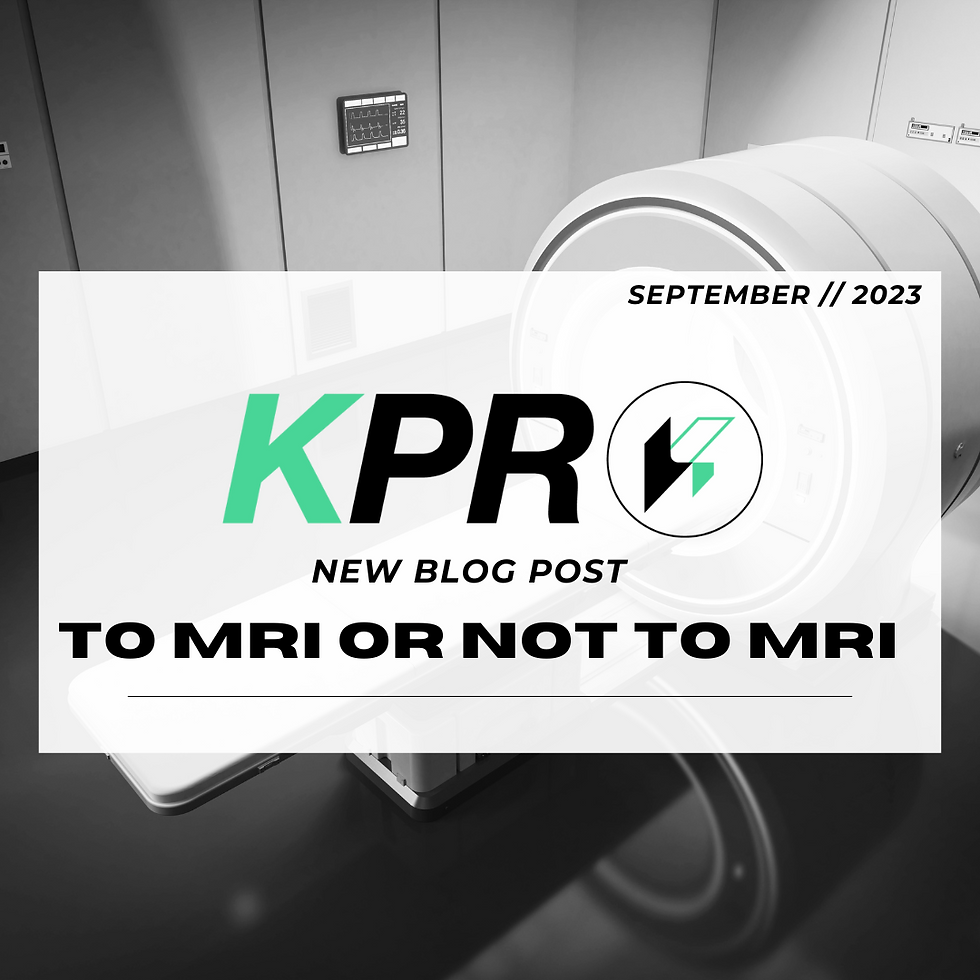 To MRI or not to MRI