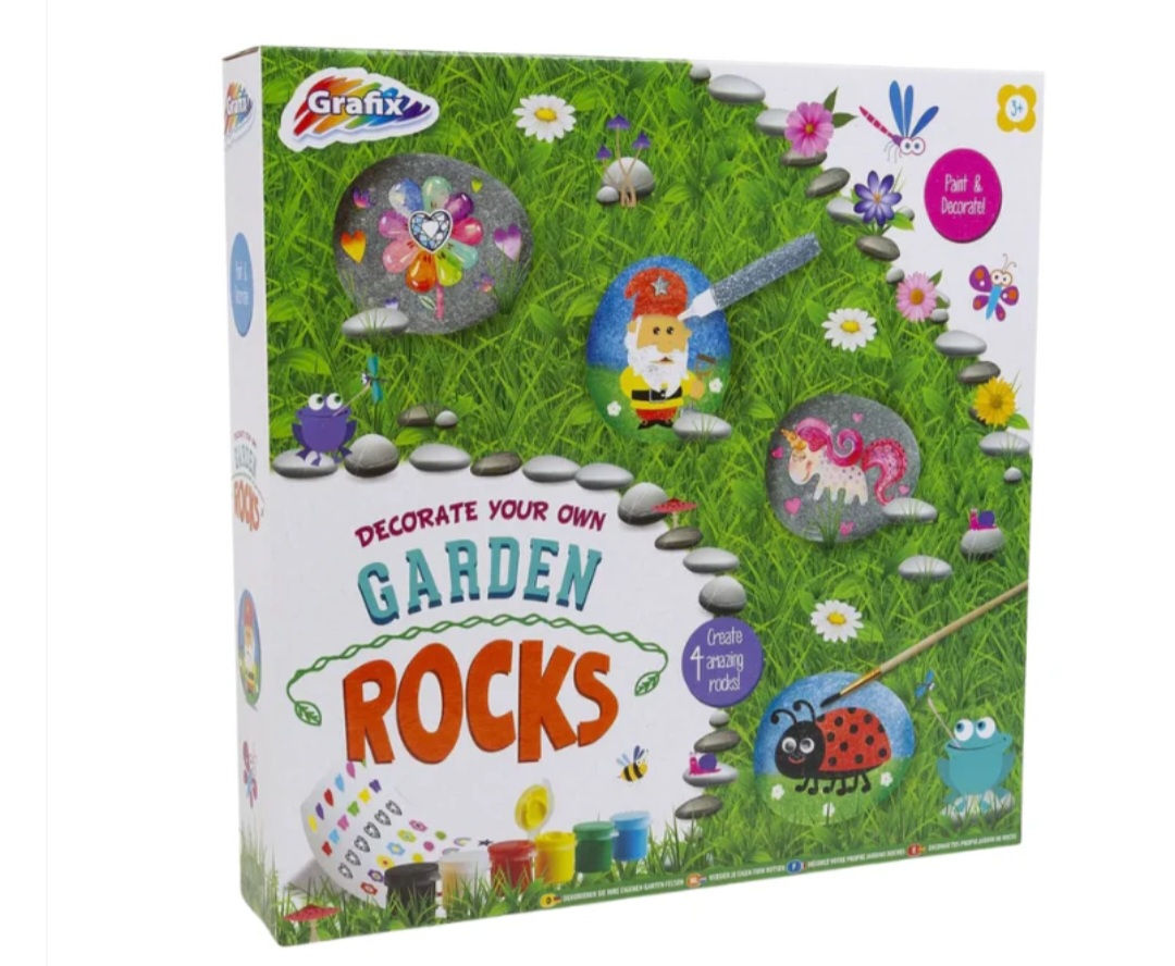 Decorate your own garden rocks 