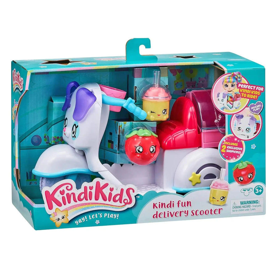 Kindi Kids Fun Delivery Scooter with 2 Shopkins Ride Along 26cm