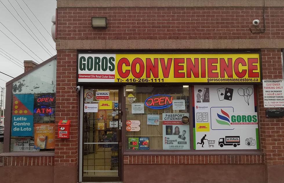 Greenwood Oils Retail Outlet Store convenience store 3785 Kingston Road unit b5, Scarborough