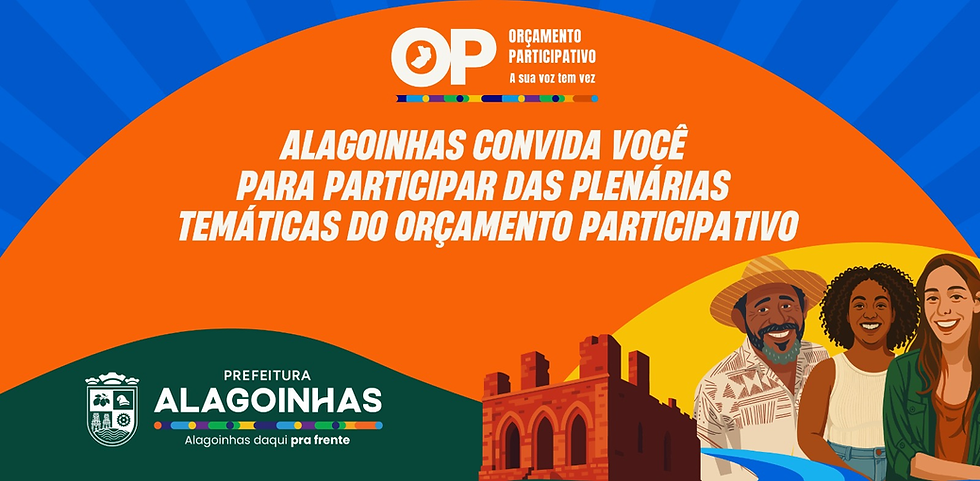 Superintendência de Participação Popular convida para as Plenárias Temáticas do Orçamento Participativo 2026